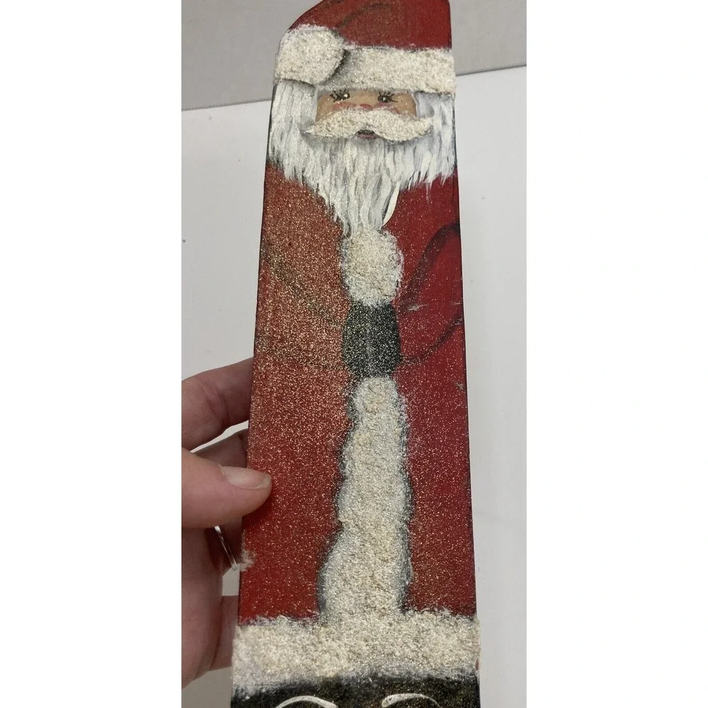 Handmade Painted‎ Wooden Santa Shelf Leaner Decor Primitive Country Folk Art 10